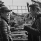 Anthony Russo and Robert Downey Jr. on the set of Avengers: Infinity War.
